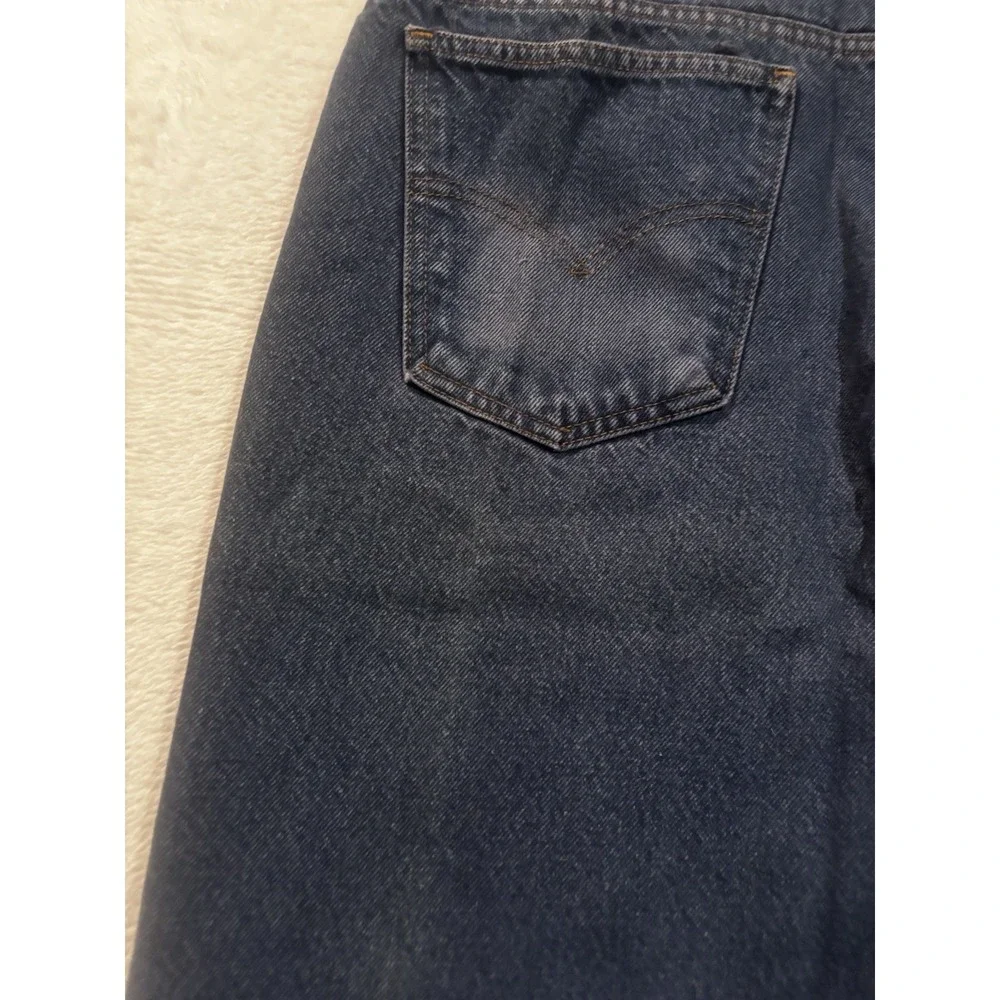 Vintage Levi's 505 Orange‎ Tab Jeans Men's Size 40x31.5 Y2K Zipper Fly Dark Wash